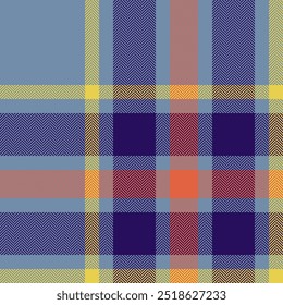 Plaid check pattern. Seamless fabric texture. Tartan textile print.