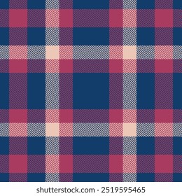 Plaid check pattern. Seamless fabric texture. Tartan textile print.