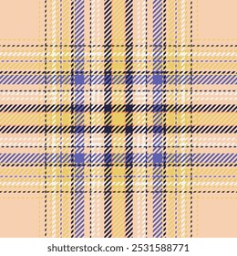 Plaid check pattern. Seamless fabric texture. Tartan textile print.