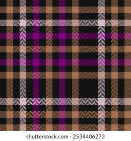 Plaid check pattern. Seamless fabric texture. Tartan textile print.