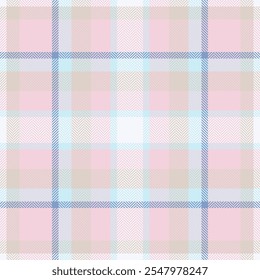 Plaid check pattern. Seamless fabric texture. Tartan textile print.