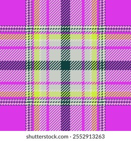Plaid check pattern. Seamless fabric texture. Tartan textile print.