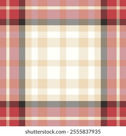 Plaid check pattern. Seamless fabric texture. Tartan textile print.