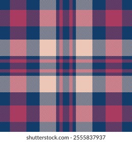 Plaid check pattern. Seamless fabric texture. Tartan textile print.