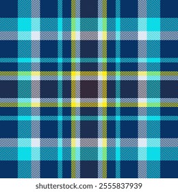 Plaid check pattern. Seamless fabric texture. Tartan textile print.