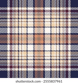 Plaid check pattern. Seamless fabric texture. Tartan textile print.