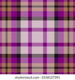 Plaid check pattern. Seamless fabric texture. Tartan textile print.