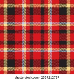 Plaid check pattern. Seamless fabric texture. Tartan textile print.