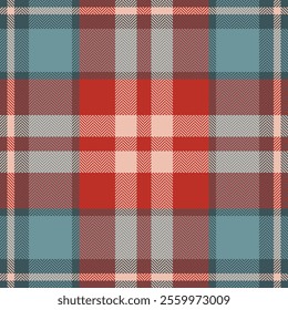 Plaid check pattern. Seamless fabric texture. Tartan textile print.