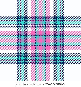 Plaid check pattern. Seamless fabric texture. Tartan textile print.