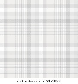 Plaid check pattern in shades of pale grey. Seamless fabric texture for digital textile printing. 