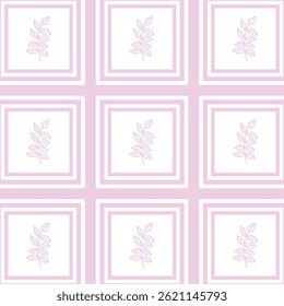 xadrez padrão de verificação branco design floral