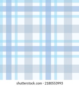 Plaid Check Seamless In Blue Monotone