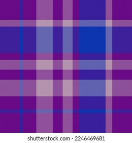 Plaid check seamless. Fabric vector pattern. Texture tartan background textile in blue and pastel colors.