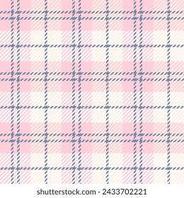 Patrón sin costuras a cuadros. Vector Tartán rosa, blanco y gris a cuadros de fondo texturizado. Estampado de tela tradicional. Textura a cuadros para la moda, impresión, diseño