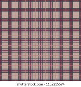 Plaid Check Seamless Pattern - Purple and blue gray checkered plaid flannel design