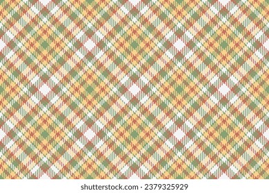 Plaid check seamless of tartan pattern texture with a fabric vector background textile in red and pastel colors.