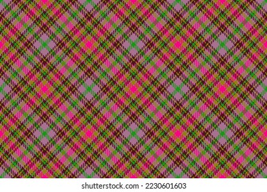 Plaid check tartan. Texturvektor nahtlos. Stoffgewebe auf dem Hintergrund in grünen und dunklen Farben.