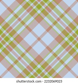 Plaid check tartan. Vector textile texture. Pattern fabric seamless background in orange and yellow colors.