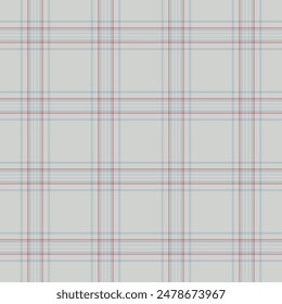 Plaid check textile of vector fabric tartan with a texture background seamless pattern in sky gray and light gray colors.