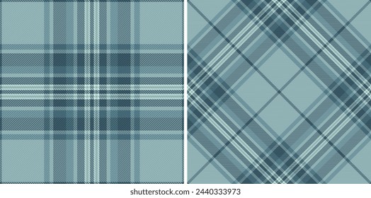 Plaid check textile of vector seamless fabric with a tartan texture background pattern set in gradient colors.