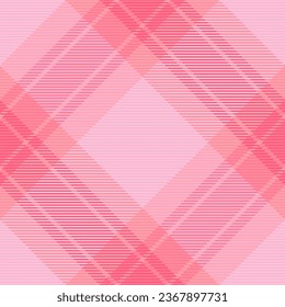Plaid check texture of fabric tartan seamless with a pattern textile vector background in red and light colors.