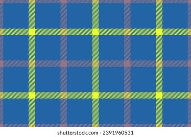 Textura de comprobación de corte de vectores sin soldadura con una tela de patrón tartán de fondo en colores azul y pastel.