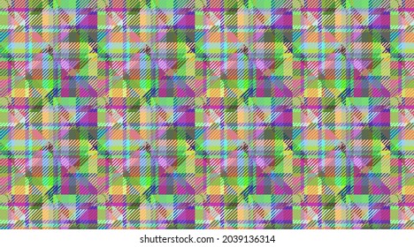Plaid Checkered Fabric Pattern backgrond.EPS 10 Vector high solution illustration background.