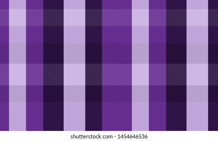 Plaid Checkered Fabric Pattern. Background Vector