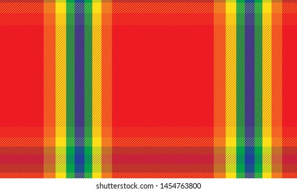 Plaid Checkered Fabric Pattern. Background Vector