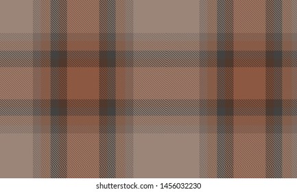 Plaid Checkered Fabric Pattern. Background Vector