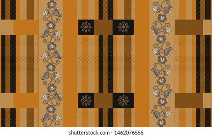 Plaid Checkered Fabric Pattern. Background Vector