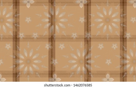 Plaid Checkered Fabric Pattern. Background Vector