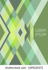 Plaid cover page layout vector template geometric design with triangles and stripes pattern. Folklore mexican motifs. Striped bauhaus pattern vector cover design. Modern stripes, triangles.