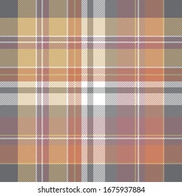 Plaid diagonal fabric texture seamless pattern. Flat design. Vector illustration.