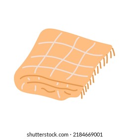 Plaid Doodle style Cozy autumn. Flat vector illustration