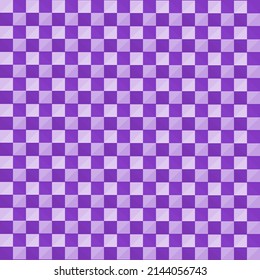 Plaid Fabric Cloth Textile Checkerboard Print Violet Screen Pattern Seamless Abstract Background Textured Vector Illustration