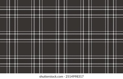 Padrão de tecido xadrez, preto, branco, sem costura para tecido e roupas de design calças de saia avental cobertor de toalha de mesa ou decoração. Ilustração vetorial.