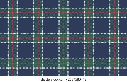 Plaid fabric pattern, blue, green, white, pink, seamless for textiles, and for designing clothes, skirts or decorative fabrics. Vector illustration.