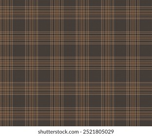 Plaid fabric pattern, brown, black, elegant seamless distinctive for textiles, and for designing clothes, skirts, pants or decorative fabrics. Vector illustration.