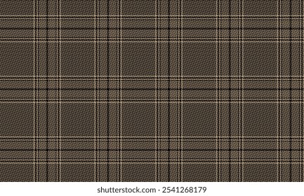 Plaid fabric pattern, brown, black, modern luxury seamless for textiles, and for designing clothes, skirts, pants or decorative fabrics. Vector illustration.