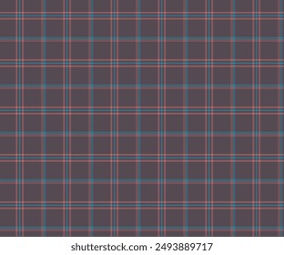 Plaid fabric pattern, brown, blue, seamless for textiles and design clothing, skirts, pants, aprons, tablecloths, blankets or decorative fabrics. Vector illustration.