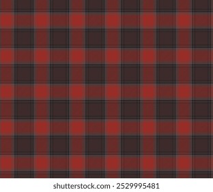 Patrón de tela a cuadros, marrón, gris, rojo, líneas cruzadas, sin costuras para textiles, y para el diseño de ropa, faldas o telas decorativas. Ilustración vectorial.