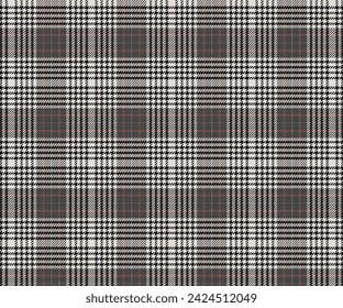 Patrón de tela a cuadros, gris, negro. Fondo inconsútil para textiles, diseños de ropa, faldas, pantalones o telas decorativas. Ilustración vectorial.