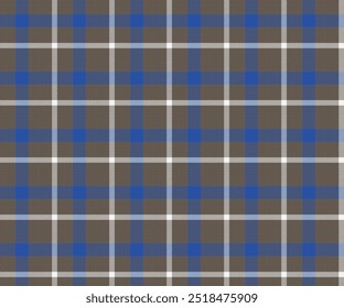 Plaid Stoffmuster, grau, blau, weiß, nahtlos für Textil-und Design-Kleidung Rock Hosen Schürze Tischdecke oder Dekoration. Vektorgrafik.