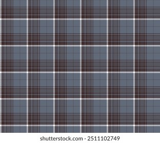 Plaid Stoffmuster, grau, braun, weiß, nahtlos für Textil-und Design-Kleidung Rockhose Schürze Tischdecke oder Dekoration. Vektorgrafik.