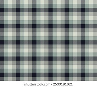 Padrão de tecido xadrez, azul marinho, verde, creme, sem costura para têxteis e para projetar roupas, saias ou tecidos decorativos. Ilustração vetorial.