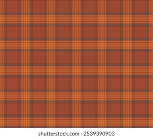 Plaid Stoffmuster, orange, grau, nahtlos für Textilien, und für die Gestaltung der alltäglichen modischen Kleiderröcke, oder dekorative Stoffe. Vektorgrafik.