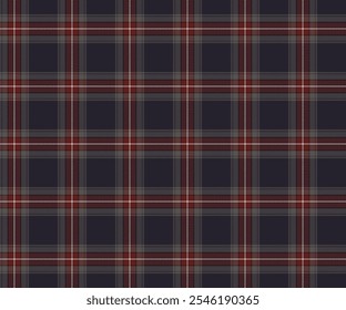 Plaid fabric pattern, purple, red, white, seamless elegant cross lines for textiles, and for designing clothes, skirts or decorative fabrics. Vector illustration.