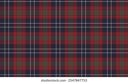 Plaid fabric pattern, purple, red, brown, white, seamless for textiles, and for designing clothes, skirts or decorative fabrics. Vector illustration.